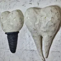 پاپیه ماشه دندان ایمپلنت|مجسمه، تندیس، ماکت|ارومیه, |دیوار