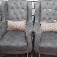 مبل چستر یونانی ۷ نفره پایه استیل طلایی کرم طوسی|مبلمان خانگی و میز عسلی|ورامین, ورامین|دیوار