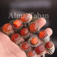 انگشتر مردانه عقیق پرتقالی یمنی معدنی|جواهرات|مشهد, هفده شهریور|دیوار