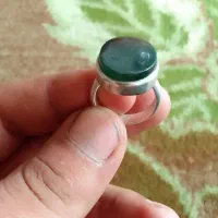 انگشتر‌قدیمی‌رکاب‌نقره‌سنگ‌یشم‌کهن