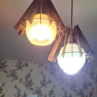 لوستر چوبی|لوستر و چراغ آویز|اصفهان, رحیمآباد|دیوار