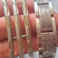 دستبند وانگشتر والنگو نقره