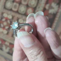 انگشتر تک نگین نقره ای|جواهرات|اهواز, گلستان|دیوار