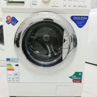 ماشین لباسشویی دوو ۹ کیلویی گیربکسی در حد نو