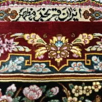 فرش دستبافت تمام ابریشم قم ۸۰رج
