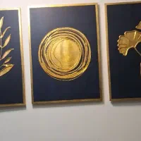 تابلو 3 تیکه طلا کوب شده