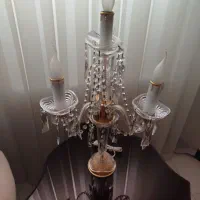 یک جفت شمعدان کریستال|لوستر و چراغ آویز|قم, باجک دو|دیوار