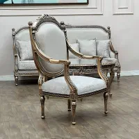 مبل استیل کلاسیک سلطنتی تمام چوب راش کد ۸۰۶