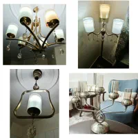 (لوستر و آباژور و پرده)