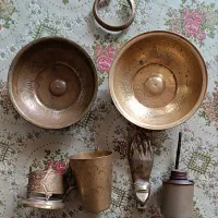 ۲ کاسه چلتاس برنجی پاسماوری