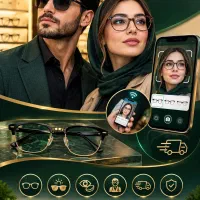 تست آنلاین عینک طبی و آفتابی در محل کار و یا منزل