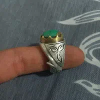 انگشتر فیروزه نقره ۹۲۵ دست‌ساز