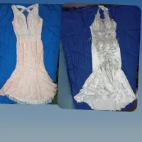 دوعدد لباس عقد طوسی سایز ۳۶ و گلبهی سایز ۴۰