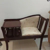 میز تلفن چوبی
