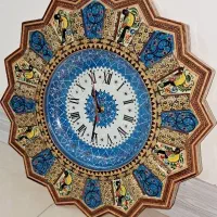 ساعت  چوبی  خاتم کاری