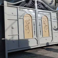 درب آهنی دروازه روباز حیاط پارکینگ ویلایی باغی|مصالح و تجهیزات ساختمان|اردبیل, |دیوار