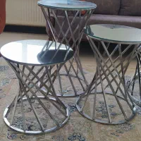 میز وسه عددعسلی آینه ای