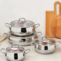 سرویس قابلمه ۸ پارچه استیل خمره ای کاراجا Emirgan