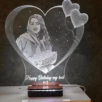 آباژور سه بعدی چهره حکاکی چهره کادو تولد|چراغ خواب و آباژور|اصفهان, هفتون|دیوار