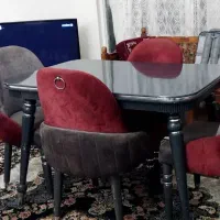 میز و صندلی ناهار خوری خوش رنگ و شیک چوب روس