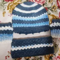 کلاه دستبافت  با نخ ترک