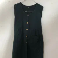 سارافون زیبا سبز رنگ و دکمه دار|لباس|ساری, |دیوار