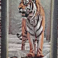 تابلو فرش طرح ببر