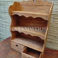 شلف چوبی حبوبات ادویه جات و دکوری های کوچک