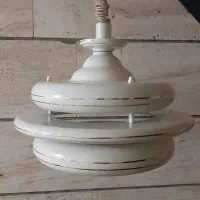 چراغ آویز فلزی سفید، ارتفاع قابل تنظیم