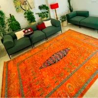 فرش زعفران کاشان مدل یاقوتی نارنجی۱۲مترب|فرش|شیراز, دروازه قران|دیوار