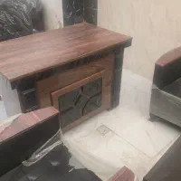 صندلی چرم و میز کارنو وبدون استفاده