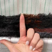 دار قالی نیمه بافته شده طرح دختر سرخ پوست +وسایل