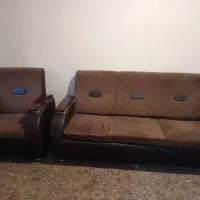 فروش مبل ۷ نفره دسته چوبی