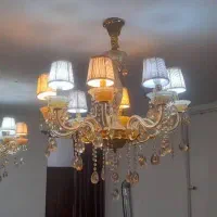 دو عدد لوستر کریستالی