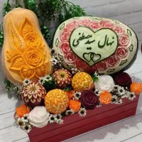 میوه آرایی و حکاکی هندوانه شب یلدا