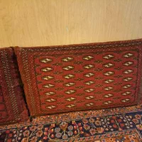 یک جفت مخده یا  پشتی قالیچه ای دست‌باف زیبا و سالم|پشتی|اصفهان, نقش جهان|دیوار