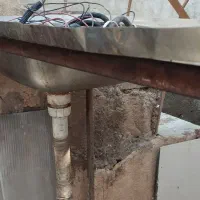 سینک ظرفشویی باپایه|لوازم سرویس بهداشتی|زاهدان, |دیوار