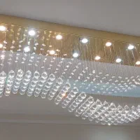 تولید لوستر  ریسه ای(سه بعدی) طرح موج|لوستر و چراغ آویز|اردبیل, |دیوار