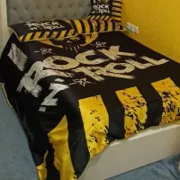 رو تختی پسرانه ساتن طرح راک اند رول