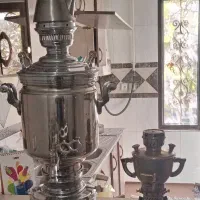سماور برنجی نفتی قدیمی مینیاتوری|سماور، چای‌ساز، قهوه‌ساز|قزوین, |دیوار