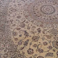 قالی۱۲متری نائین کرم ۶لا گل ابریشم