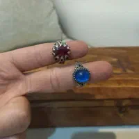 2عدد انگشتر نقره