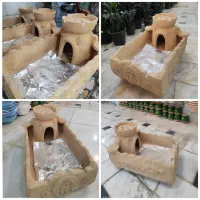 اجاق سفالی گلی منقل سفال سفالی سانسوریا گلدان پتوس