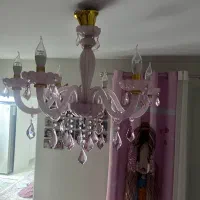 لوستر شش شاخه صورتی