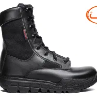 پوتین نظامی گارد زیپ دار جیر و چرم تبریز|کیف، کفش، کمربند|آران و بیدگل, |دیوار