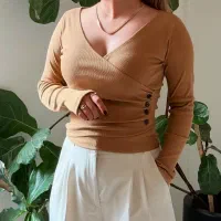 دو مدل آستین بلند یراقکاری و چپ و راستی دکمه چوبی|لباس|رودسر, |دیوار