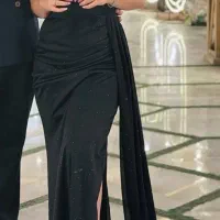 لباس مجلسی مشکی ساتن