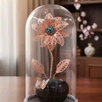 باکس هدیه گل فیروزه کوب(گارانتی 120 ماهه)