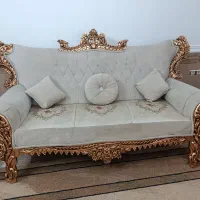 مبل سلطنتی ۸ نفره همراه با میز عسلی (فروشی)|مبلمان خانگی و میز عسلی|گرگان, |دیوار