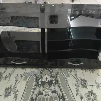 میز تلویزیون و زیر تلویزیونی شیشه ای مشکی براق
